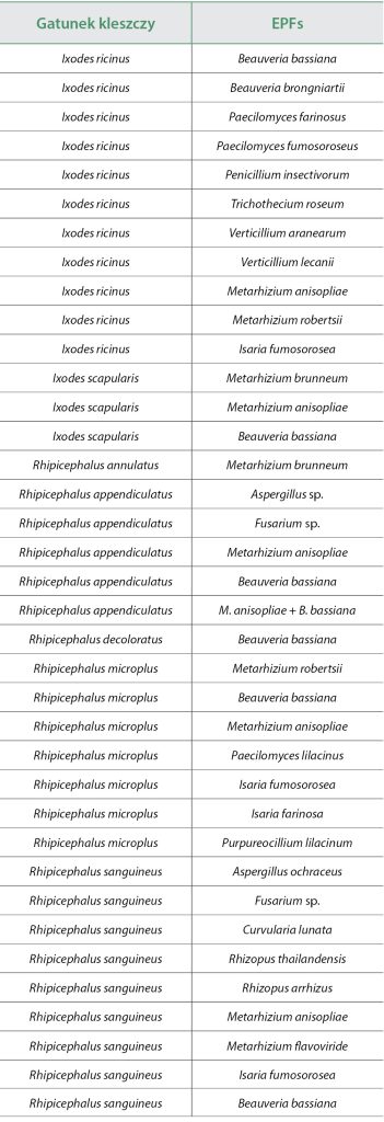 WWP_6_25_parazytologia_Lukasz_Adaszek_GRZYBY_W_ZWALCZANIU_KLESZCZY_TAB_1-2